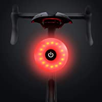 WASAGA Luz Trasera de Bicicleta- LED USB Recargable- Impermeable- Advertencia- 5 Modos- luz Trasera